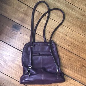 Clarks leather convertible backpack purse